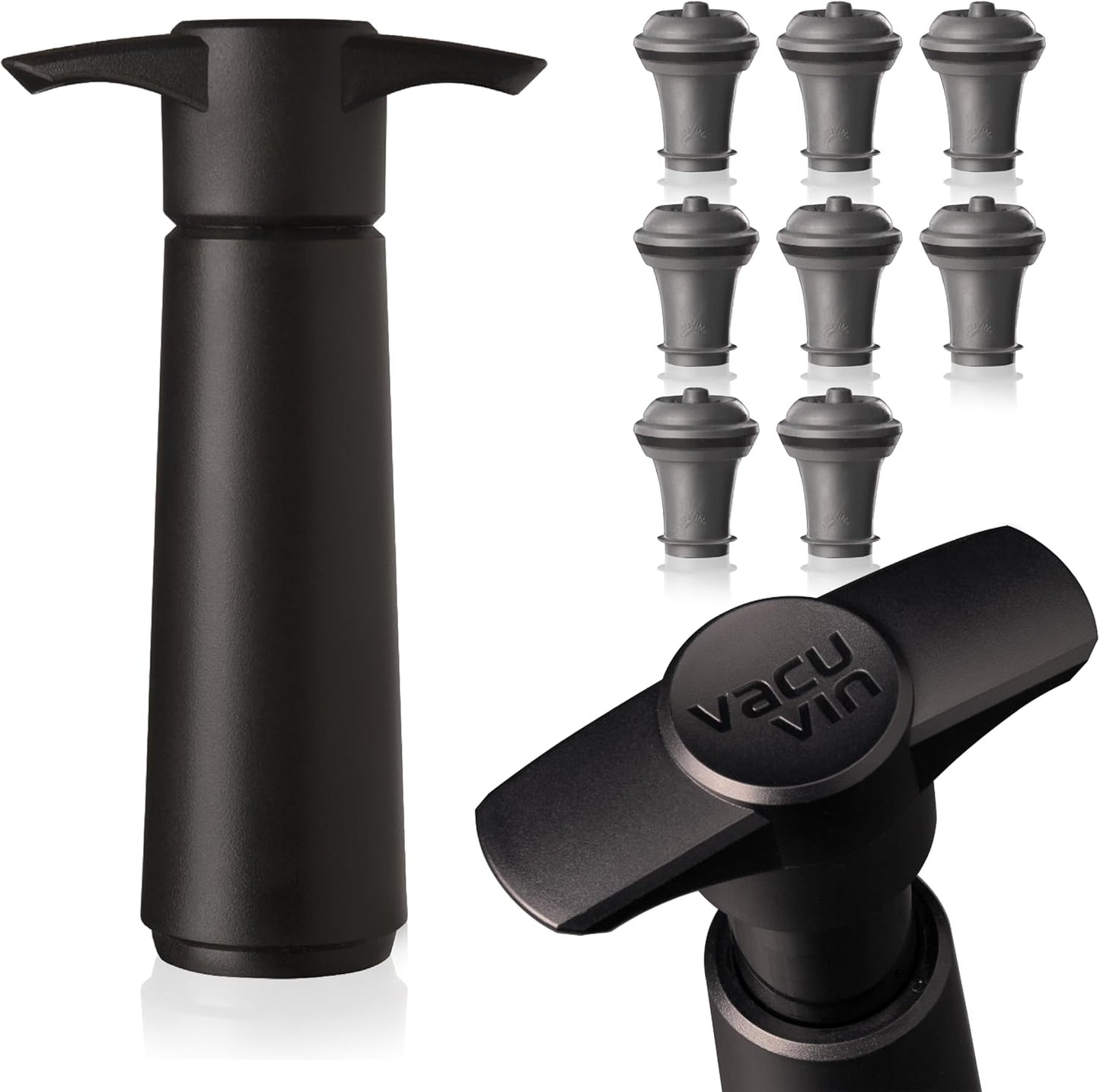 Preserve Wine Longer – Vacuum Pump Set with 8 Airtight Stoppers