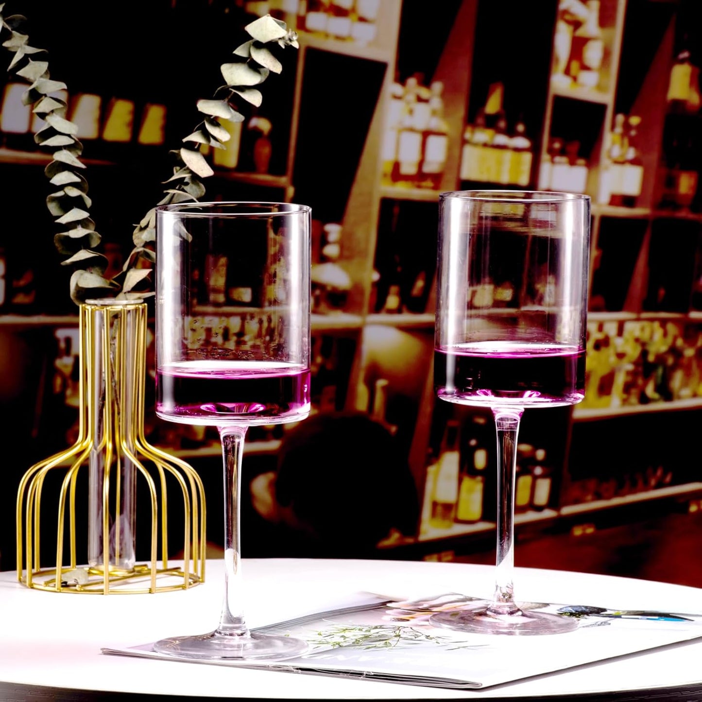 Wine Glasses Set of 4 - Hand Blown Wine Glass