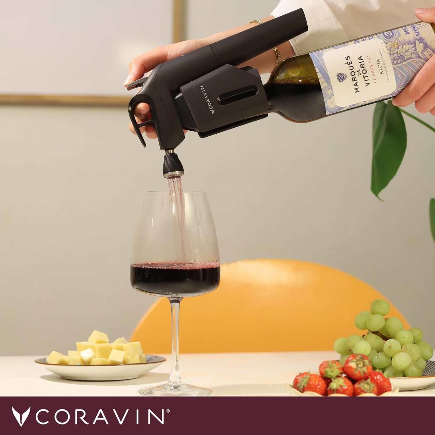 Timeless Three plus Wine Preservation System- Black