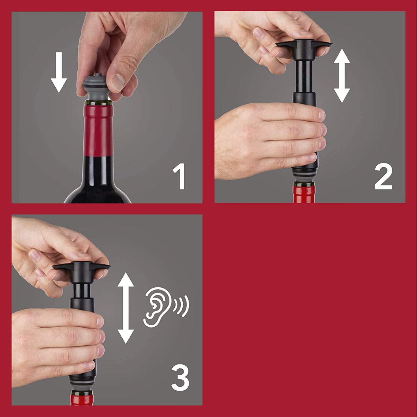 Preserve Wine Longer – Vacuum Pump Set with 8 Airtight Stoppers