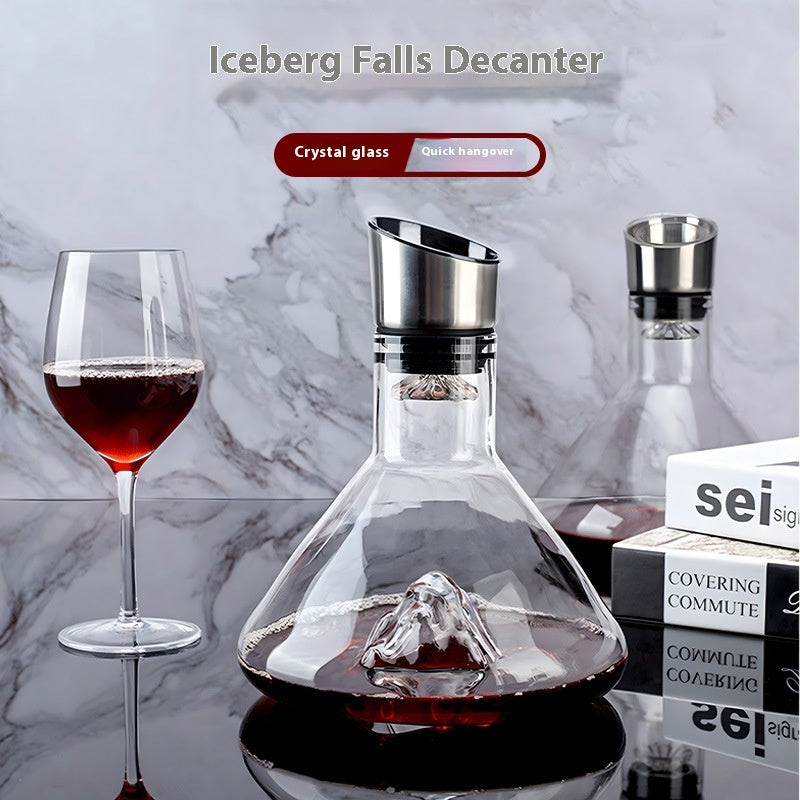 Elegant Waterfall Wine Decanter – Lead-Free Crystal, Barware Essential