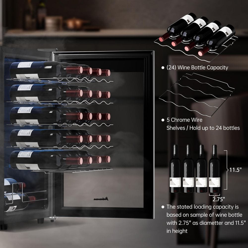 Wine Cooler Small Wine Fridge 24 Bottle
