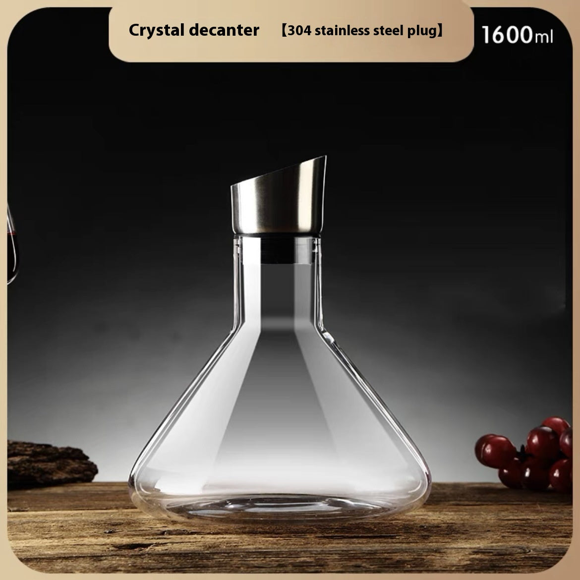 Elegant Waterfall Wine Decanter – Lead-Free Crystal, Barware Essential