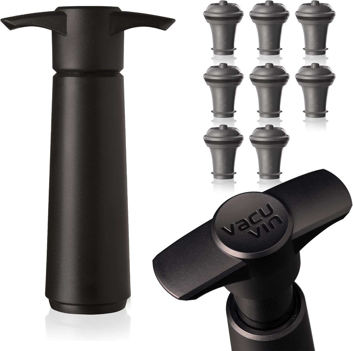 Preserve Wine Longer – Vacuum Pump Set with 8 Airtight Stoppers