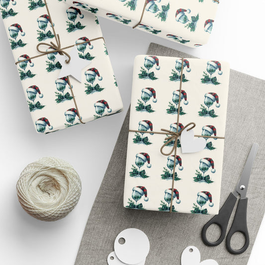 Copy of Snowman Drinking Wine Gift Wrap – Fun Holiday Wrapping Paper