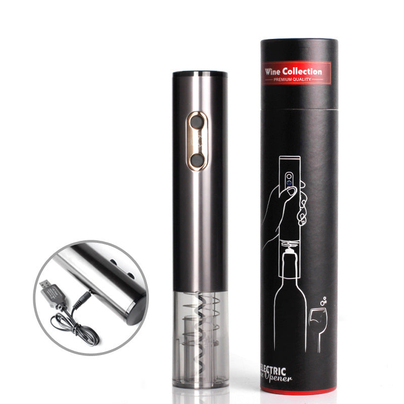 USB Rechargeable Electric Wine Opener with Foil Cutter