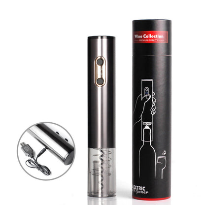 USB Rechargeable Electric Wine Opener with Foil Cutter