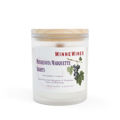 Minnesota Marquette Nights – Blackberry & Vanilla Scented Candle (11oz, Crackling Wooden Wick, Wine-Inspired Collection)