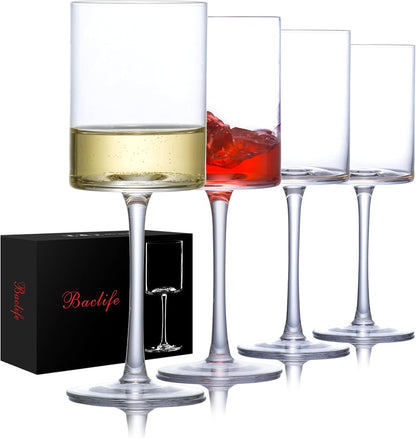 Wine Glasses Set of 4 - Hand Blown Wine Glass