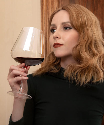 Refined Red Wine Glass Set – 4 Hand-Blown  Glasses for Tasting & Gifting