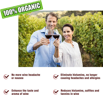Wine Wand Sulfite Purifier: Wine Filters Remover Histamines Sulfite - Reduce Headaches Alleviate & Sensitivities（Pack of 8）