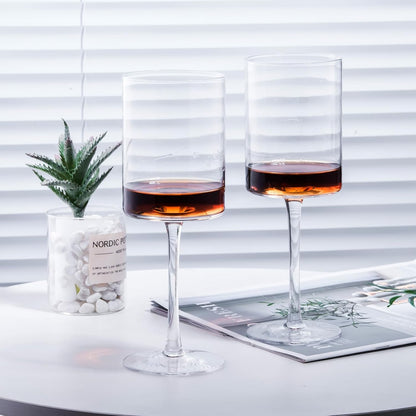 Wine Glasses Set of 4 - Hand Blown Wine Glass