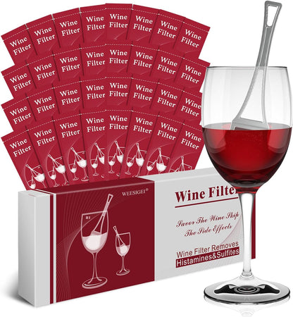 Wine Wand Sulfite Purifier: Wine Filters Remover Histamines Sulfite - Reduce Headaches Alleviate & Sensitivities（Pack of 8）