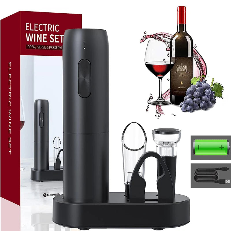 Automatic Wine Opener – Elegant, Rechargeable Corkscrew for Wine Lovers