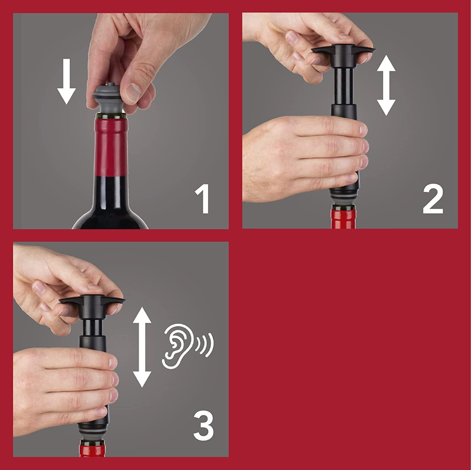 Preserve Wine Longer – Vacuum Pump Set with 8 Airtight Stoppers