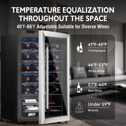 Wine Cooler Small Wine Fridge 24 Bottle