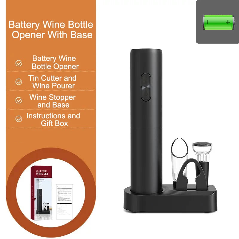 Automatic Wine Opener – Elegant, Rechargeable Corkscrew for Wine Lovers