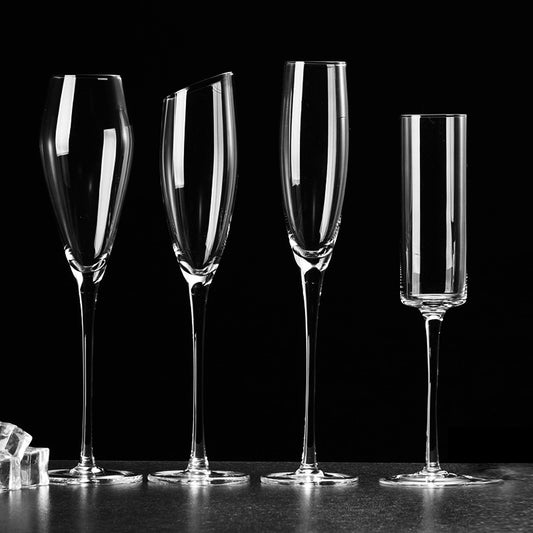 Handmade Crystal Champagne Flutes – Light Luxury Style
